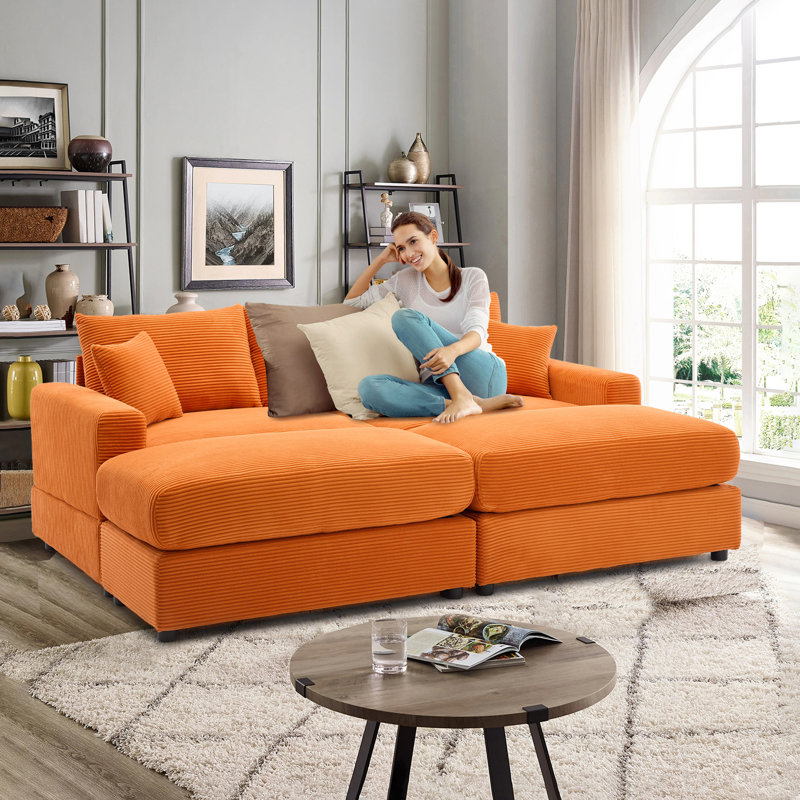 3 seater couch with ottoman discount
